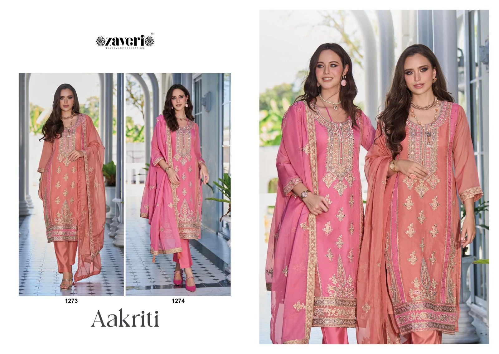 Zaveri Aakriti Heavy Organza Wholesale Readymade Salwar Suit Catalog — Wholesale Readymade Suit, MPA wholesale from Surat — view 3